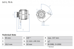 Generaator BOSCH 0 986 080 490