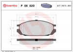 Piduriklotsi komplekt,ketaspidur BREMBO P 56 020