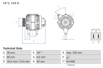 Generaator BOSCH 0 986 048 301