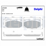 Piduriklotsi komplekt,ketaspidur DELPHI LP3409