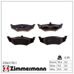Piduriklotsi komplekt,ketaspidur ZIMMERMANN 23561.170.1