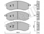 Piduriklotsi komplekt,ketaspidur METELLI 22-0482-0