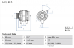 Generaator BOSCH 0 986 049 610