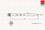 Klapikaanekruvikomplekt FAI AutoParts B1465