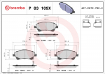 Piduriklotsi komplekt,ketaspidur BREMBO P 83 109X