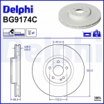 Brake Disc DELPHI BG9174C