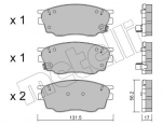 Piduriklotsi komplekt,ketaspidur METELLI 22-0475-0