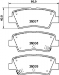 Piduriklotsi komplekt,ketaspidur HELLA 8DB 355 040-171