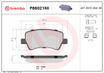 Piduriklotsi komplekt,ketaspidur BREMBO P86021NX