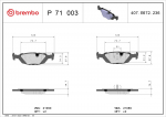 Piduriklotsi komplekt,ketaspidur BREMBO P 71 003