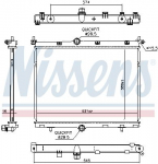 Radiaator,mootorijahutus NISSENS 607030