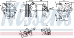 Kompressor,kliimaseade NISSENS 890897
