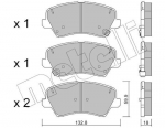 Piduriklotsi komplekt,ketaspidur METELLI 22-0944-0