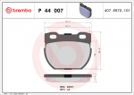 Piduriklotsi komplekt,ketaspidur BREMBO P 44 007