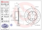 Piduriketas BREMBO 09.9750.2X