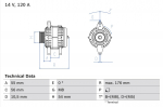 Generaator BOSCH 0 986 046 150