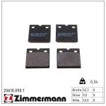 Piduriklotsi komplekt, ketaseisupidur ZIMMERMANN 20610.090.1