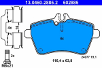 Piduriklotsi komplekt,ketaspidur ATE 13.0460-2885.2