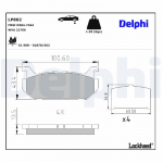 Piduriklotsi komplekt,ketaspidur DELPHI LP802