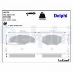 Piduriklotsi komplekt,ketaspidur DELPHI LP421