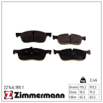 Piduriklotsi komplekt,ketaspidur ZIMMERMANN 22146.180.1