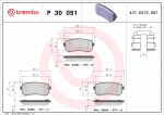 Piduriklotsi komplekt,ketaspidur BREMBO P 30 051