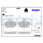 Piduriklotsi komplekt,ketaspidur DELPHI LP459