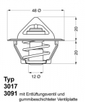 Termostaat,Jahutusvedelik WAHLER 3017.92D