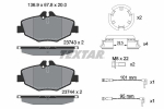 Piduriklotsi komplekt,ketaspidur TEXTAR 2374303