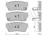 Piduriklotsi komplekt,ketaspidur METELLI 22-0116-0
