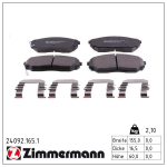 Piduriklotsi komplekt,ketaspidur ZIMMERMANN 24092.165.1