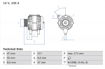Generaator BOSCH 0 986 040 370