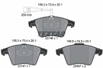 Piduriklotsi komplekt,ketaspidur TEXTAR 2374602