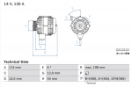 Generaator BOSCH 0 986 049 000