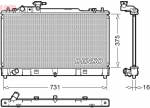 Radiaator,mootorijahutus DENSO DRM44036