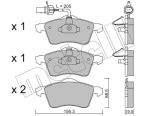 Piduriklotsi komplekt,ketaspidur METELLI 22-0263-1