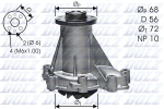 Veepump, mootori jahutus DOLZ M276