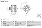 Generaator BOSCH 0 986 080 600