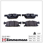 Piduriklotsi komplekt,ketaspidur ZIMMERMANN 22412.180.1