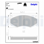 Piduriklotsi komplekt,ketaspidur DELPHI LP180