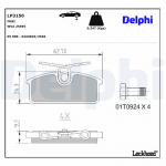 Piduriklotsi komplekt,ketaspidur DELPHI LP3150
