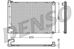 Radiaator,mootorijahutus DENSO DRM50055
