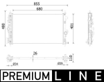 Radiaator,mootorijahutus MAHLE CR 928 000P