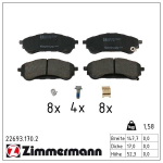 Piduriklotsi komplekt,ketaspidur ZIMMERMANN 22693.170.2