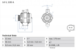 Generaator BOSCH 0 986 047 640