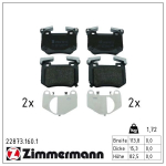 Piduriklotsi komplekt,ketaspidur ZIMMERMANN 22873.160.1