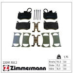 Piduriklotsi komplekt,ketaspidur ZIMMERMANN 22091.150.2