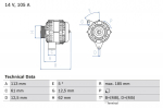 Generaator BOSCH 0 986 048 791