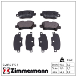 Piduriklotsi komplekt,ketaspidur ZIMMERMANN 24086.155.1