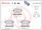Piduriklotsi komplekt,ketaspidur BREMBO P 30 064